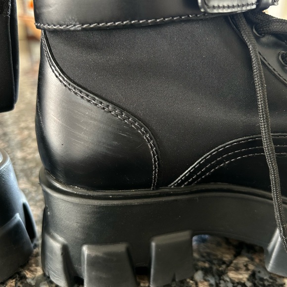 Prada monolith combat boots leather and nylon chunky sole size 39 (8) - Picture 13 of 14